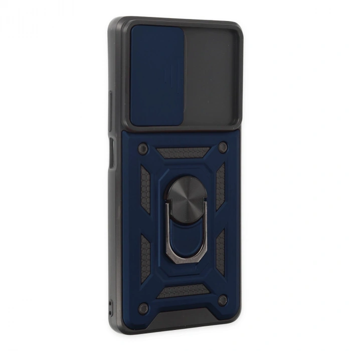 Xiaomi Mi 11t Pro Kılıf Pars Lens Yüzüklü Silikon - Lacivert