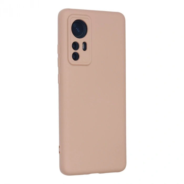 Xiaomi Mi 12 Kılıf Nano İçi Kadife Silikon - Pudra