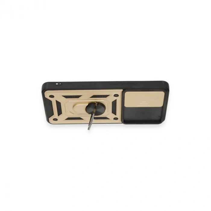 Xiaomi Mi 12t Pro Kılıf Pars Lens Yüzüklü Silikon - Gold