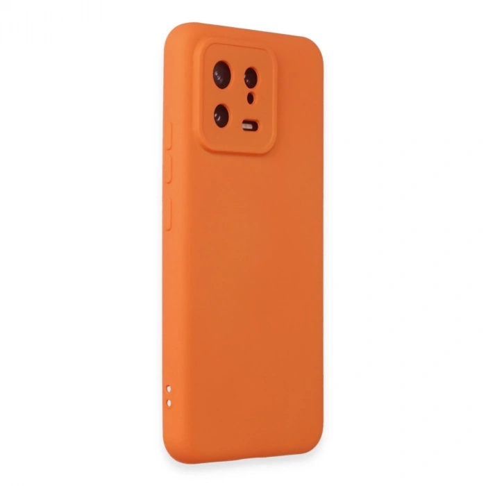 Xiaomi Mi 13 Kılıf Nano İçi Kadife Silikon - Turuncu