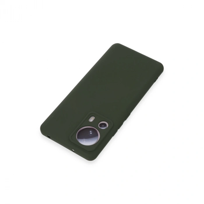 Xiaomi Mi 13 Lite Kılıf Nano İçi Kadife Silikon - Koyu Yeşil