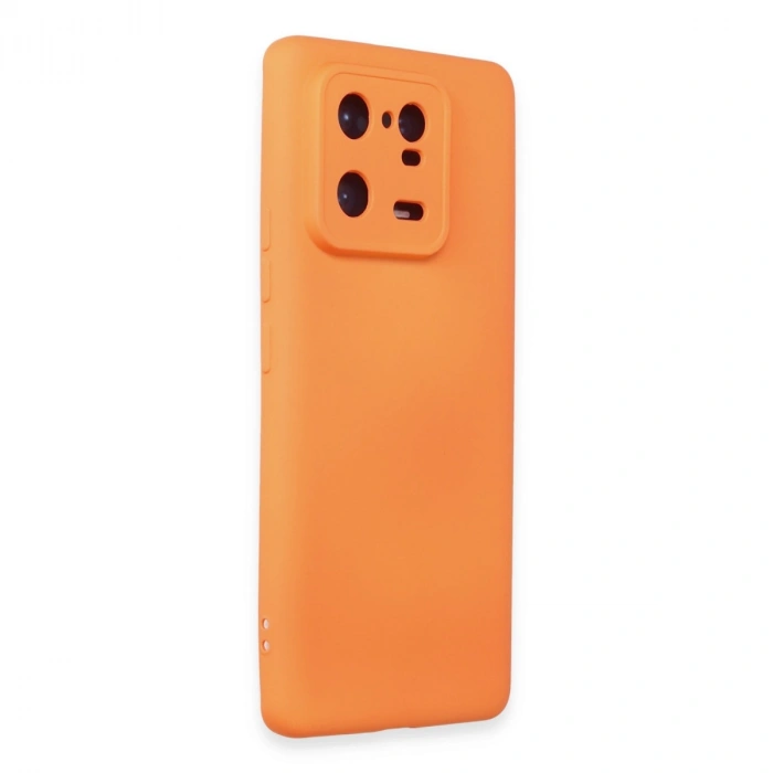 Xiaomi Mi 13 Pro Kılıf Nano İçi Kadife Silikon - Turuncu