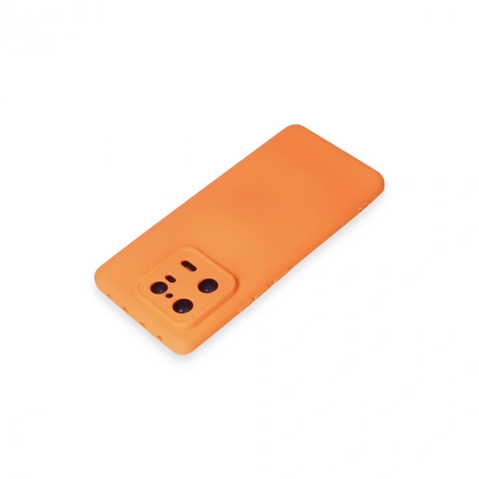 Xiaomi Mi 13 Pro Kılıf Nano İçi Kadife Silikon - Turuncu