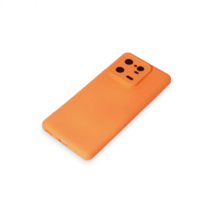 Xiaomi Mi 13 Pro Kılıf Nano İçi Kadife Silikon - Turuncu