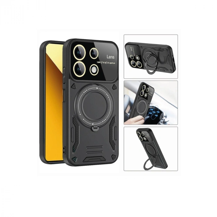 Xiaomi Mi 13t Pro Kılıf Joy Lens Standlı Kapak - Mor
