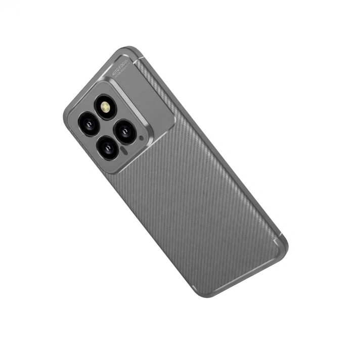 Xiaomi Mi 14t Kılıf Auto Focus Karbon Kapak - Gri