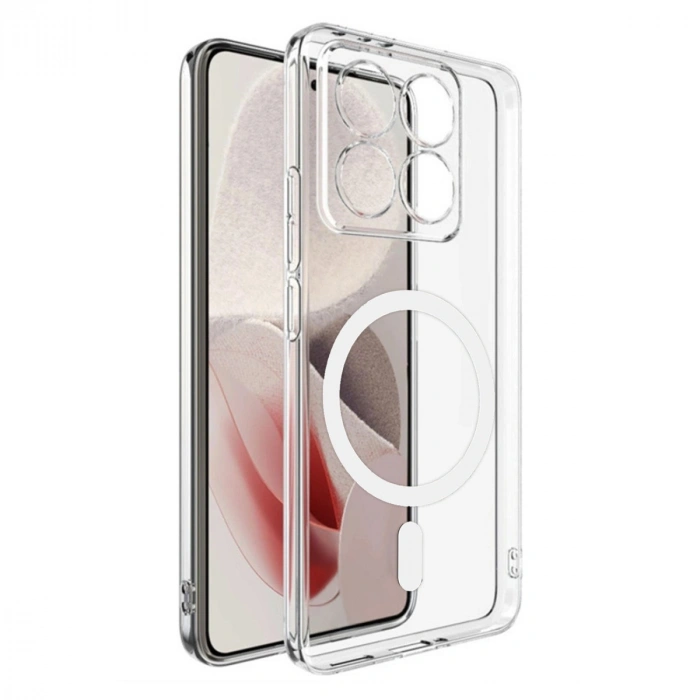 Xiaomi Mi 14t Pro Combo Sert Şeffaf Magsafe Kapak - Şeffaf