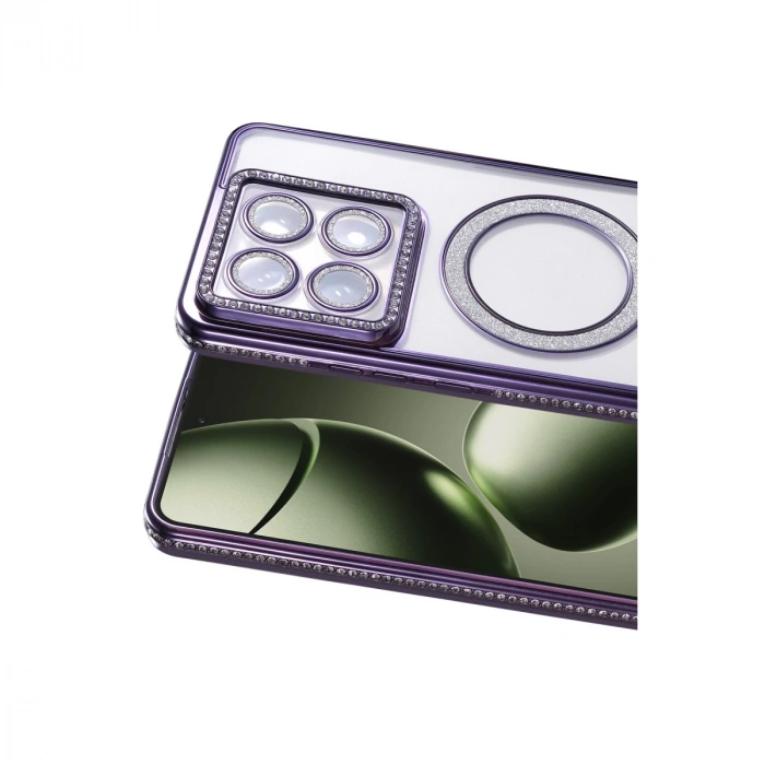 Xiaomi Mi 14t Pro Joke Simli Magneticsafe Kılıf - Derin Mor