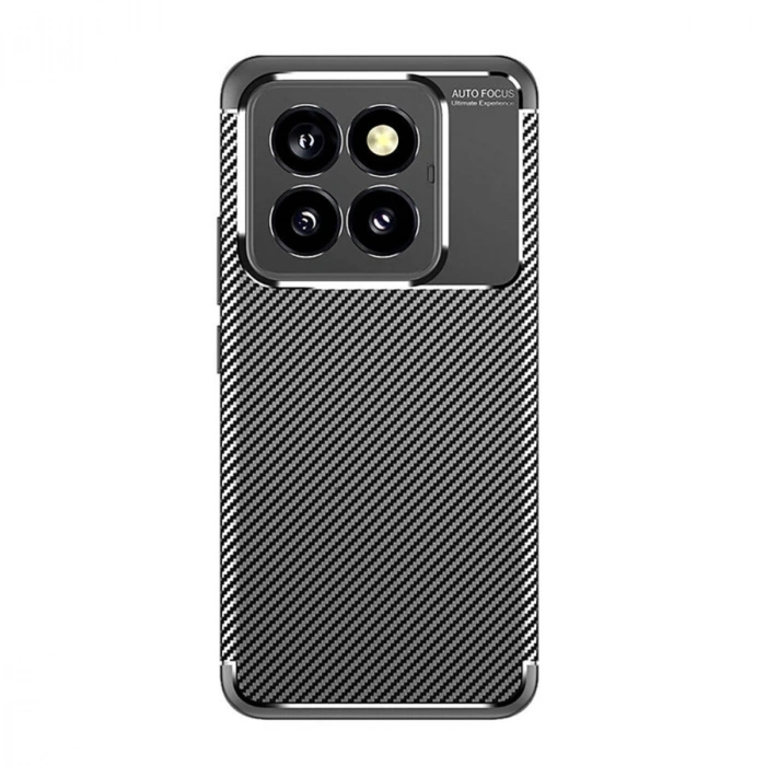 Xiaomi Mi 14t Pro Kılıf Auto Focus Karbon Kapak - Siyah