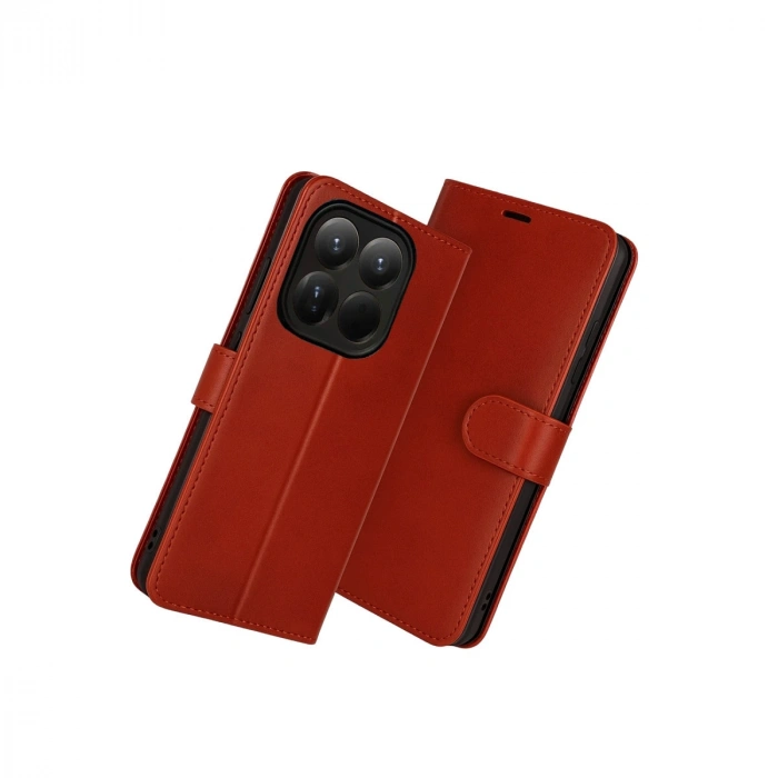 Xiaomi Mi 15t Trend S Plus Kapaklı Kılıf - Kırmızı