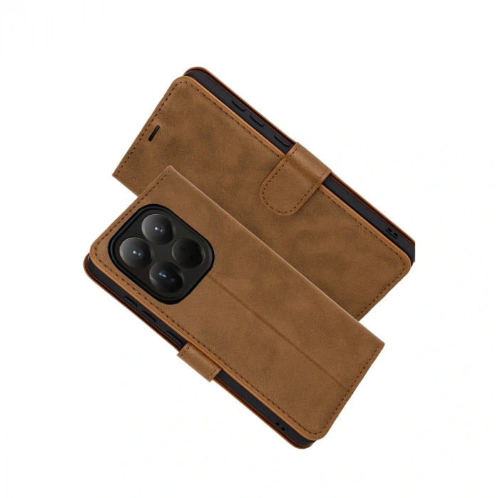 Xiaomi Mi 15t Trend S Plus Kapaklı Kılıf - Taba