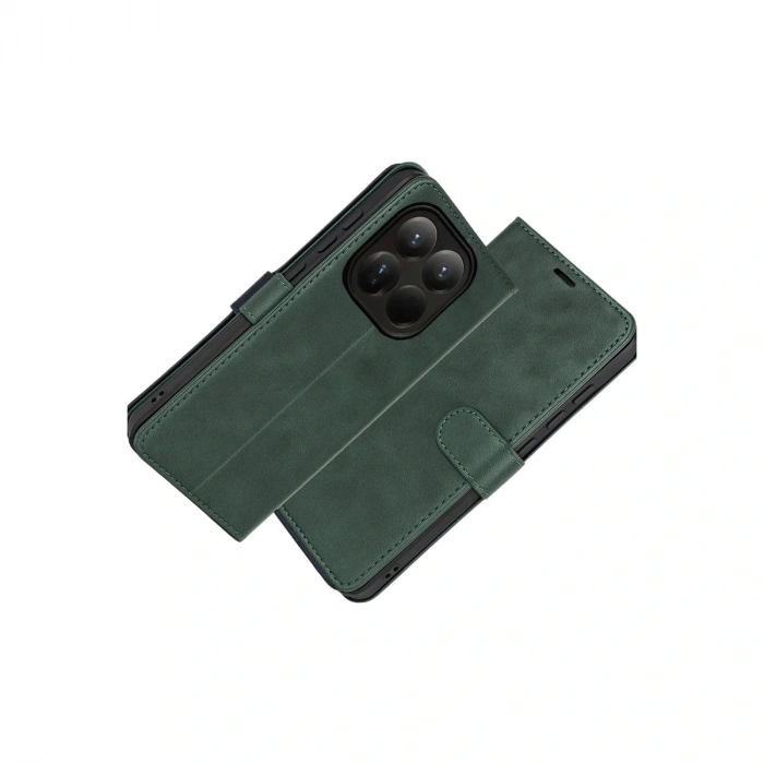 Xiaomi Mi 15t Trend S Plus Kapaklı Kılıf - Yeşil