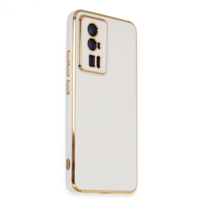 Xiaomi Poco F5 Pro Kılıf Volet Silikon - Beyaz