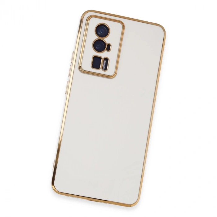 Xiaomi Poco F5 Pro Kılıf Volet Silikon - Beyaz