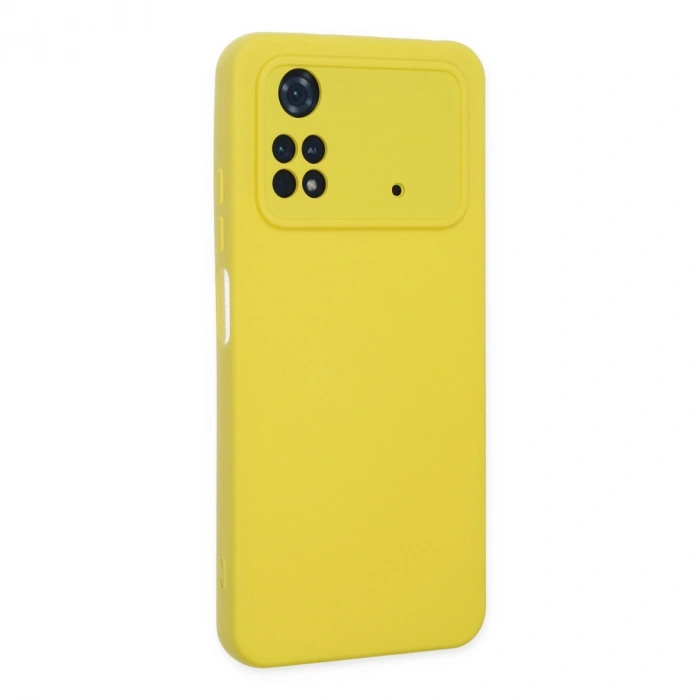 Xiaomi Poco M4 Pro 4g Kılıf Nano İçi Kadife Silikon - Sarı