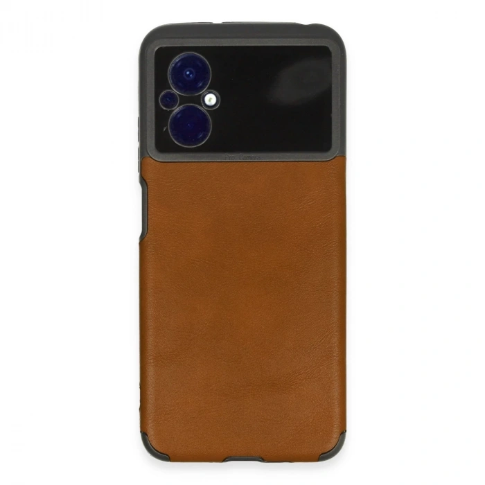 Xiaomi Poco M5 Kılıf Loop Deri Silikon - Kahverengi