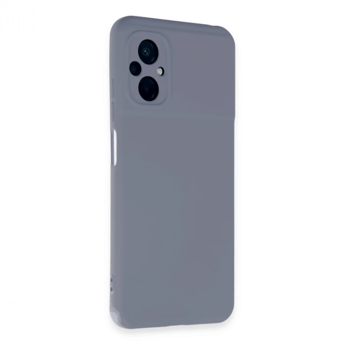 Xiaomi Poco M5 Kılıf Nano İçi Kadife Silikon - Gri