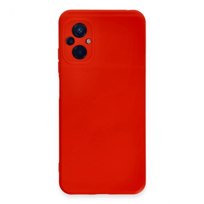 Xiaomi Poco M5 Kılıf Nano İçi Kadife Silikon - Kırmızı
