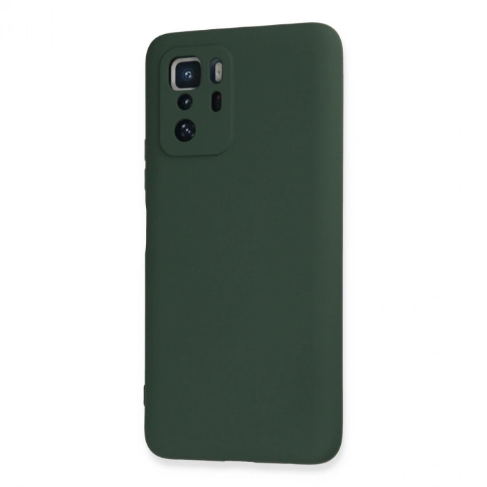 Xiaomi Poco X3 Gt Kılıf Nano İçi Kadife Silikon - Koyu Yeşil