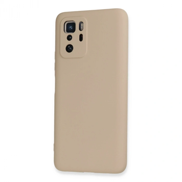 Xiaomi Poco X3 Gt Kılıf Nano İçi Kadife Silikon - Pudra