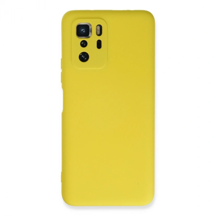 Xiaomi Poco X3 Gt Kılıf Nano İçi Kadife Silikon - Sarı