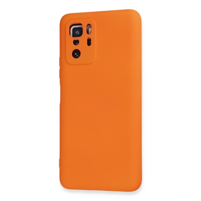 Xiaomi Poco X3 Gt Kılıf Nano İçi Kadife Silikon - Turuncu