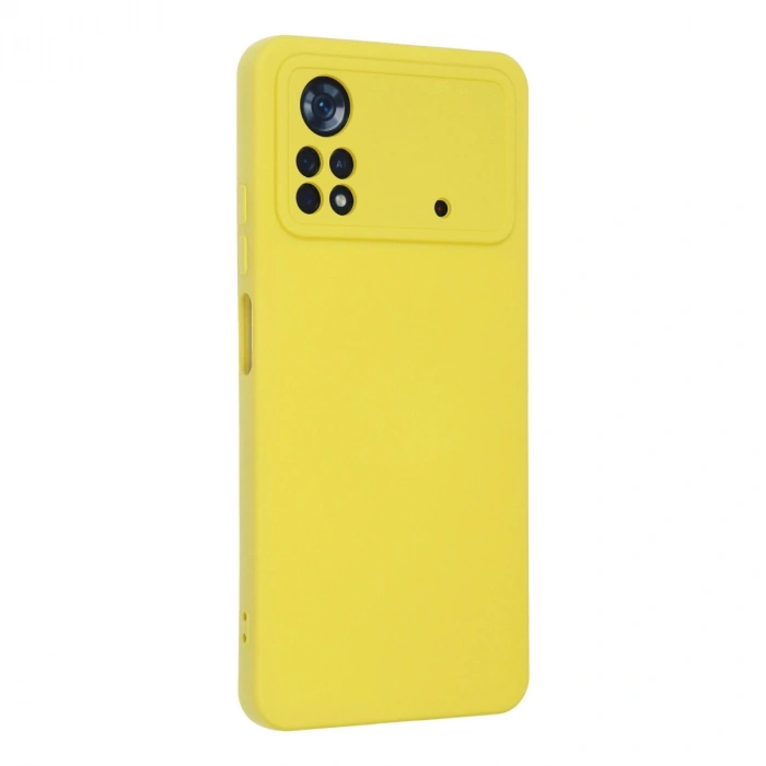 Xiaomi Poco X4 Pro 5g Kılıf Nano İçi Kadife Silikon - Sarı