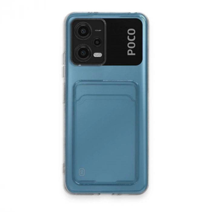 Xiaomi Poco X5 5g Kılıf Kart Şeffaf Silikon - Şeffaf