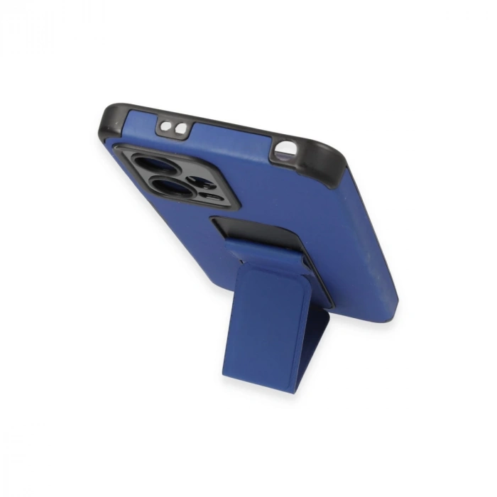 Xiaomi Poco X5 5g Kılıf Mega Standlı Silikon - Mavi