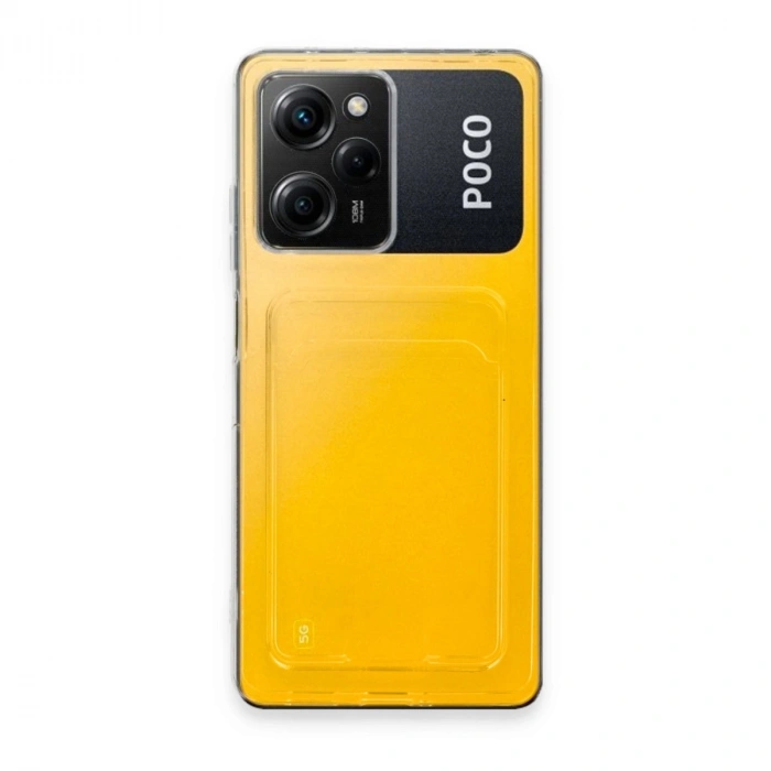 Xiaomi Poco X5 Pro 5g Kılıf Kart Şeffaf Silikon - Şeffaf