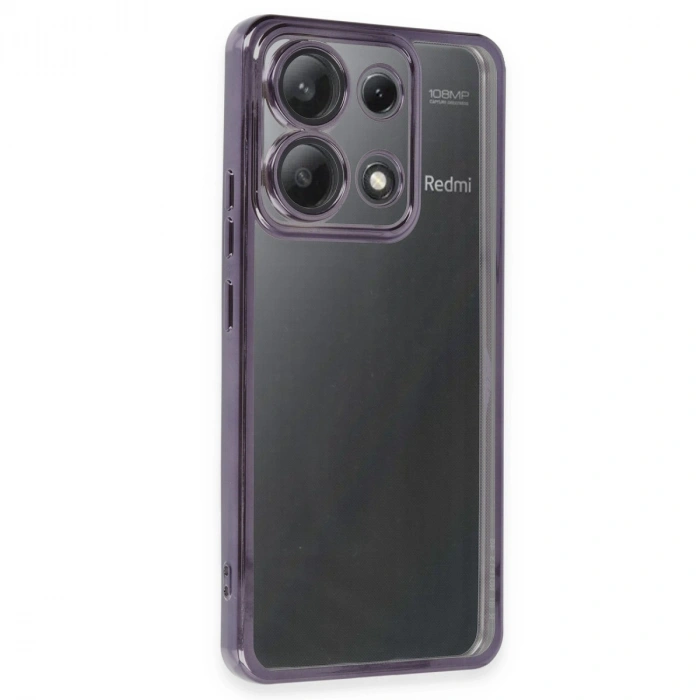 Xiaomi Poco X6 Kılıf Razer Lensli Silikon - Mor