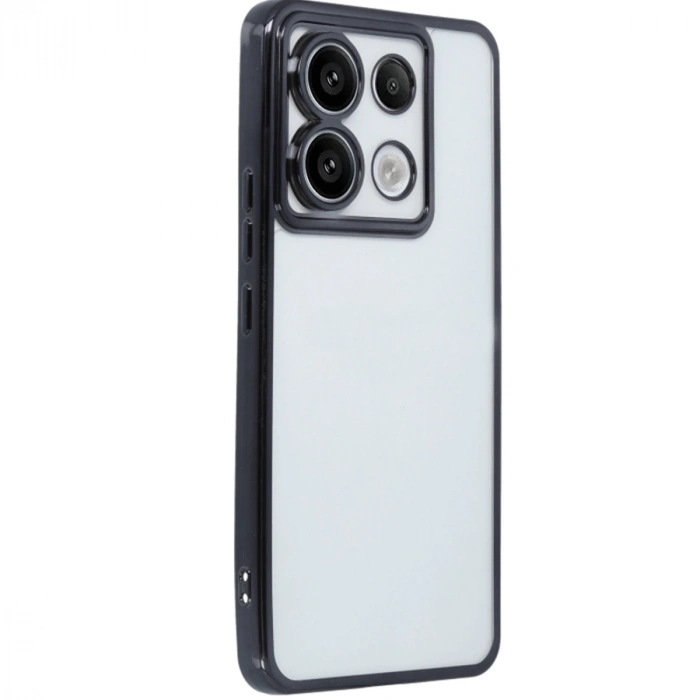 Xiaomi Poco X6 Kılıf Razer Lensli Silikon - Siyah