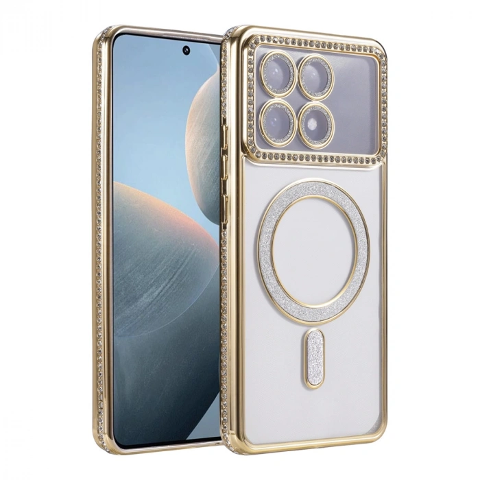 Xiaomi Poco X6 Pro Joke Simli Magneticsafe Kılıf - Gold