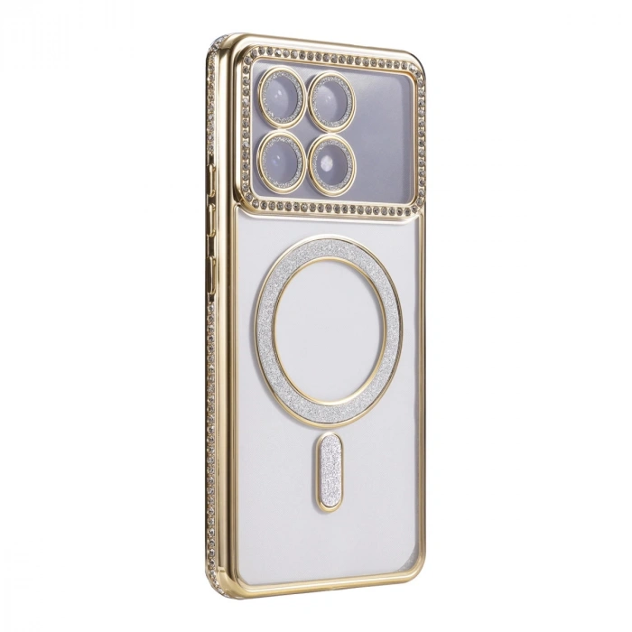 Xiaomi Poco X6 Pro Joke Simli Magneticsafe Kılıf - Gold