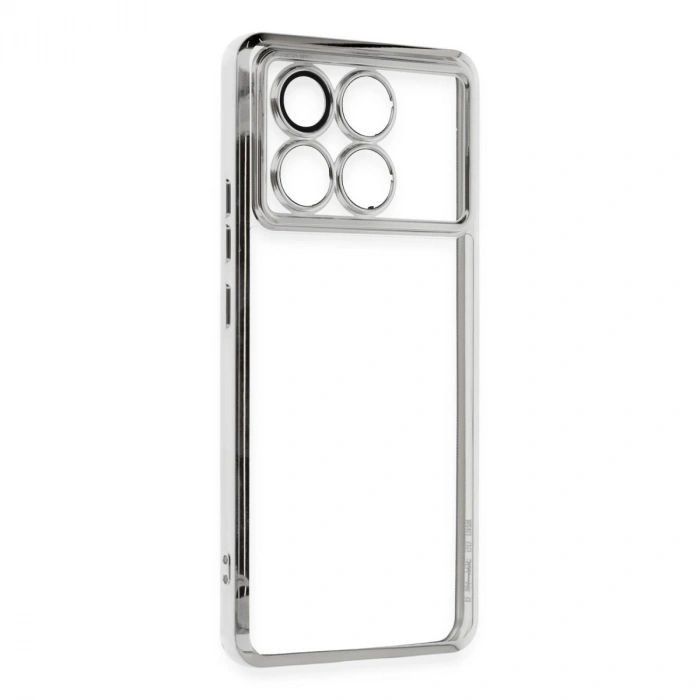 Xiaomi Poco X6 Pro Kılıf Razer Lensli Silikon - Gümüş