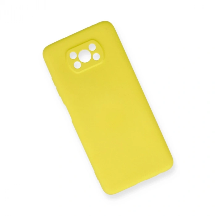 Xiaomi Pocophone X3 Kılıf Nano İçi Kadife Silikon - Sarı