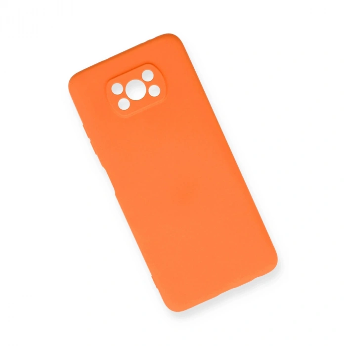 Xiaomi Pocophone X3 Kılıf Nano İçi Kadife Silikon - Turuncu