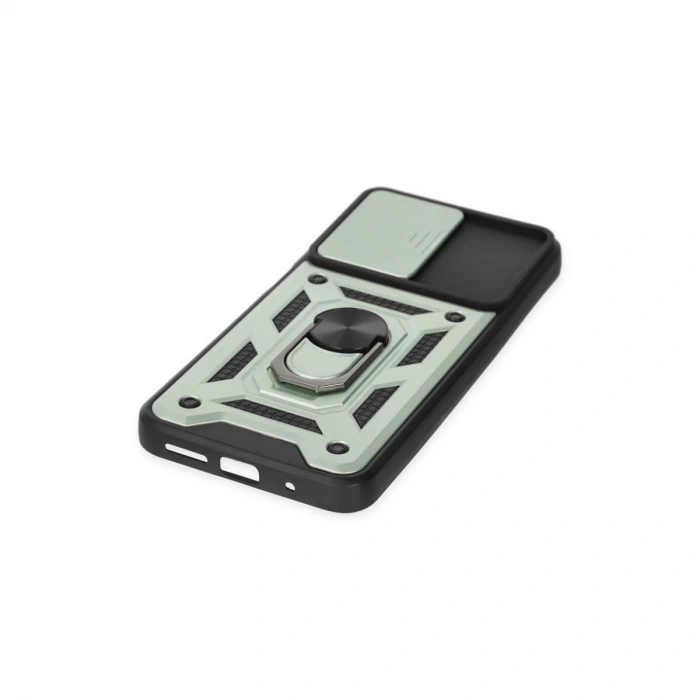 Xiaomi Redmi 10 2022 Kılıf Pars Lens Yüzüklü Silikon - Yeşil