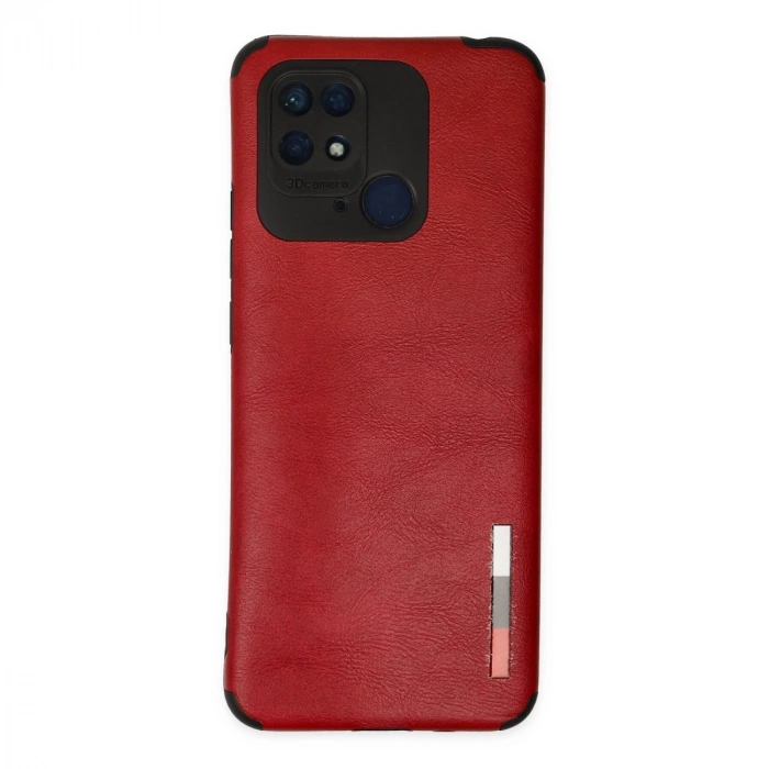 Xiaomi Redmi 10c Kılıf Loop Deri Silikon - Kırmızı