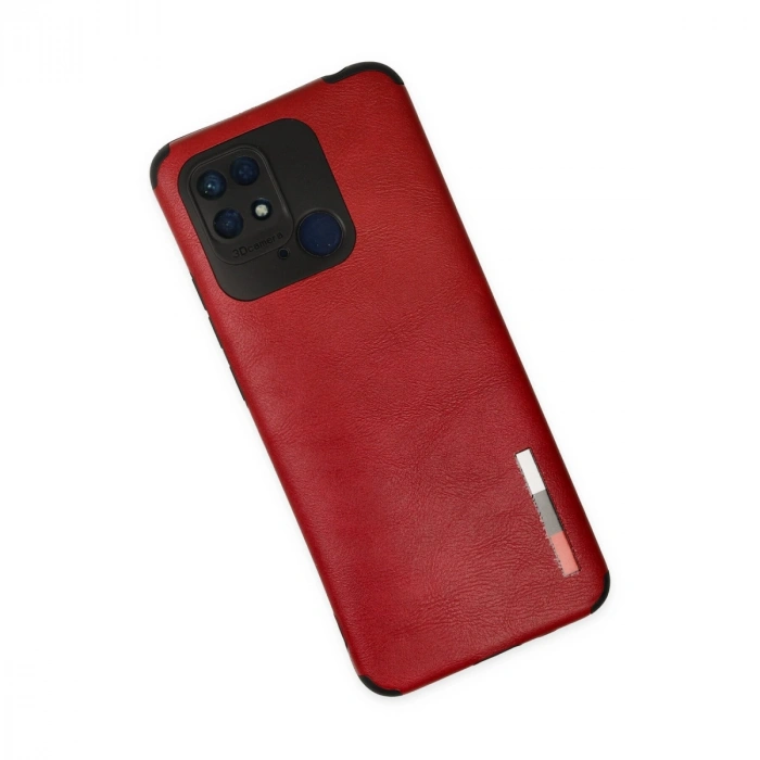 Xiaomi Redmi 10c Kılıf Loop Deri Silikon - Kırmızı