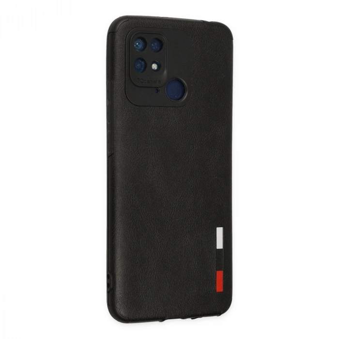 Xiaomi Redmi 10c Kılıf Loop Deri Silikon - Siyah