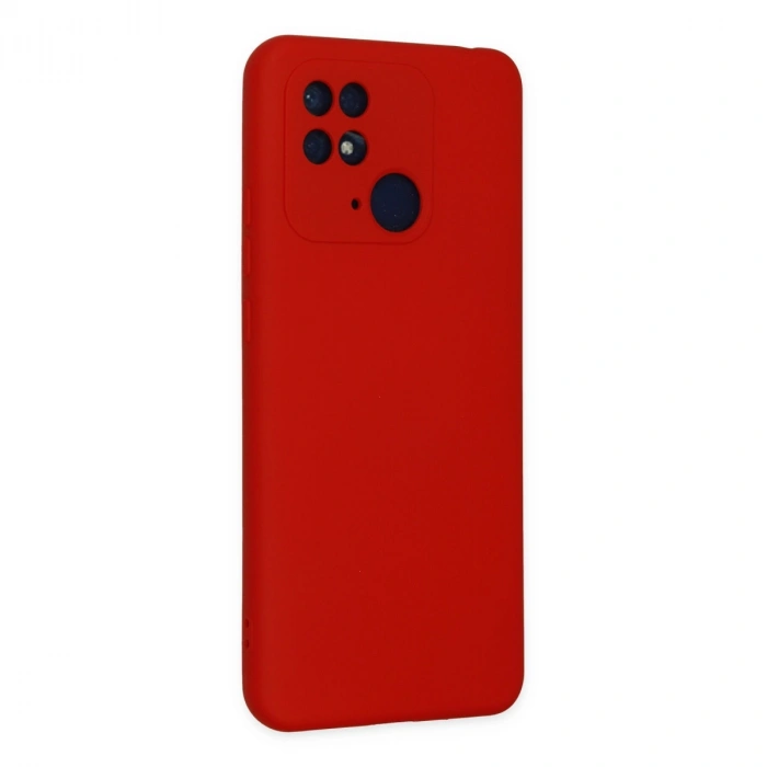 Xiaomi Redmi 10c Kılıf Nano İçi Kadife Silikon - Kırmızı