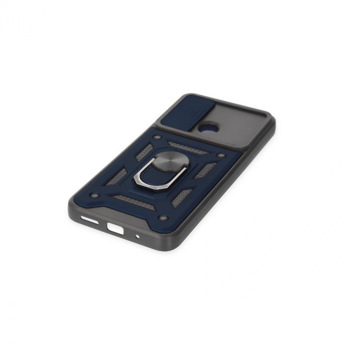 Xiaomi Redmi 10c Kılıf Pars Lens Yüzüklü Silikon - Lacivert
