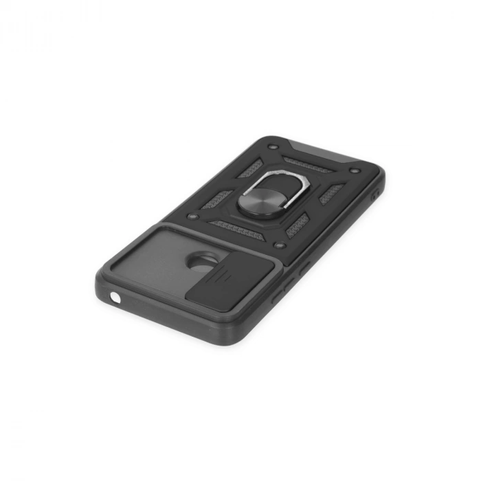 Xiaomi Redmi 10c Kılıf Pars Lens Yüzüklü Silikon - Siyah