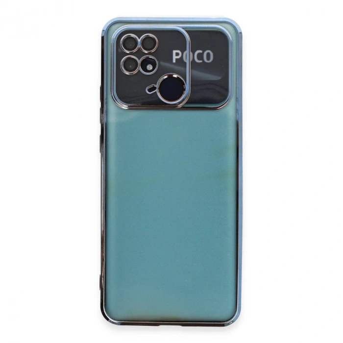 Xiaomi Redmi 10c Kılıf Razer Lensli Silikon - Açık Mavi