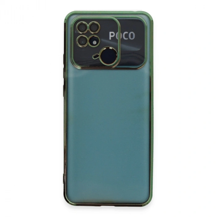 Xiaomi Redmi 10c Kılıf Razer Lensli Silikon - Yeşil