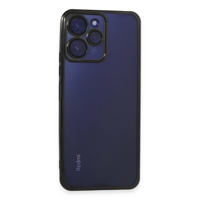 Xiaomi Redmi 12 Kılıf Razer Lensli Silikon - Siyah