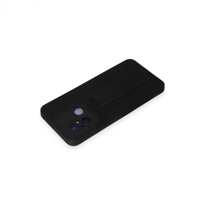 Xiaomi Redmi 12c Kılıf Mega Standlı Silikon - Siyah