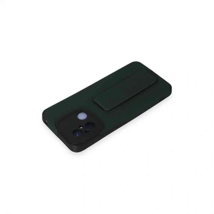 Xiaomi Redmi 12c Kılıf Mega Standlı Silikon - Yeşil