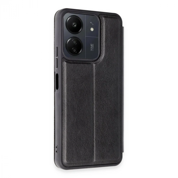 Xiaomi Redmi 13c Kılıf Flip Cover - Siyah